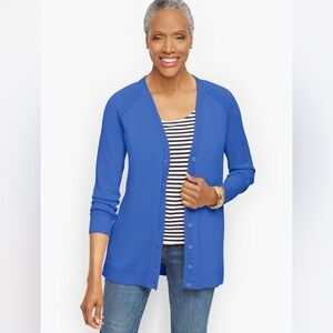 Talbots Royal Blue Button-Front Cardigan